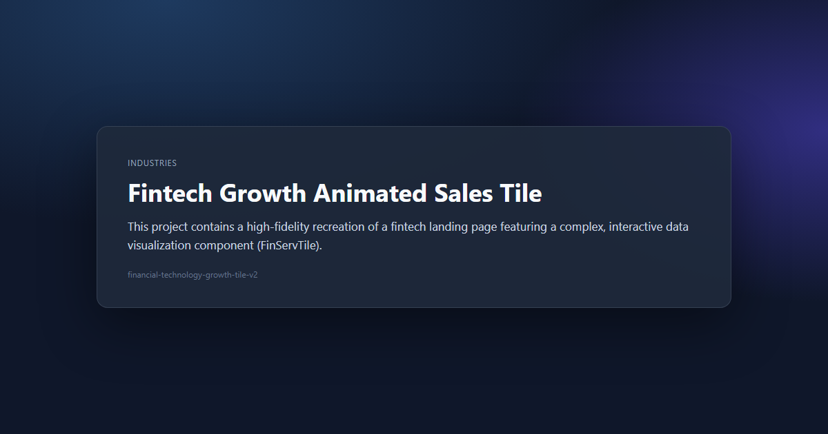 Fintech Growth Animated Sales Tile