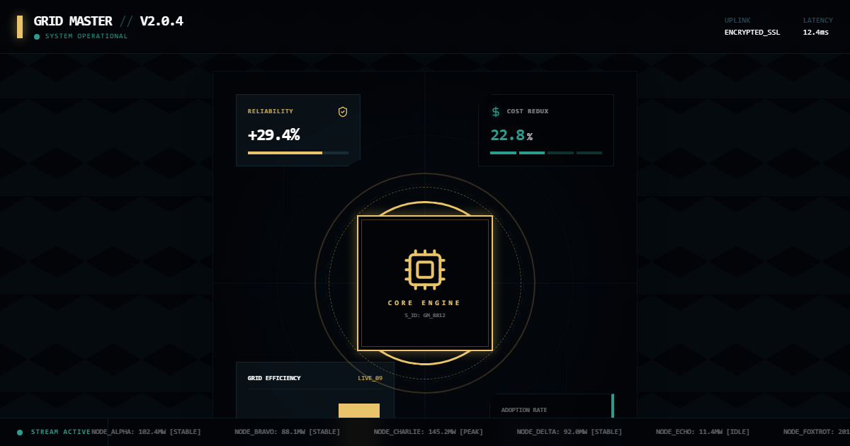 Grid Master // Cyber-Infrastructure Dashboard