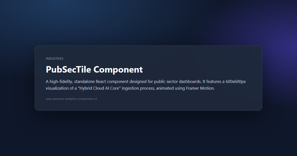 PubSecTile Component