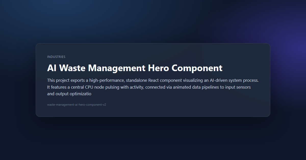 AI Waste Management Hero Component